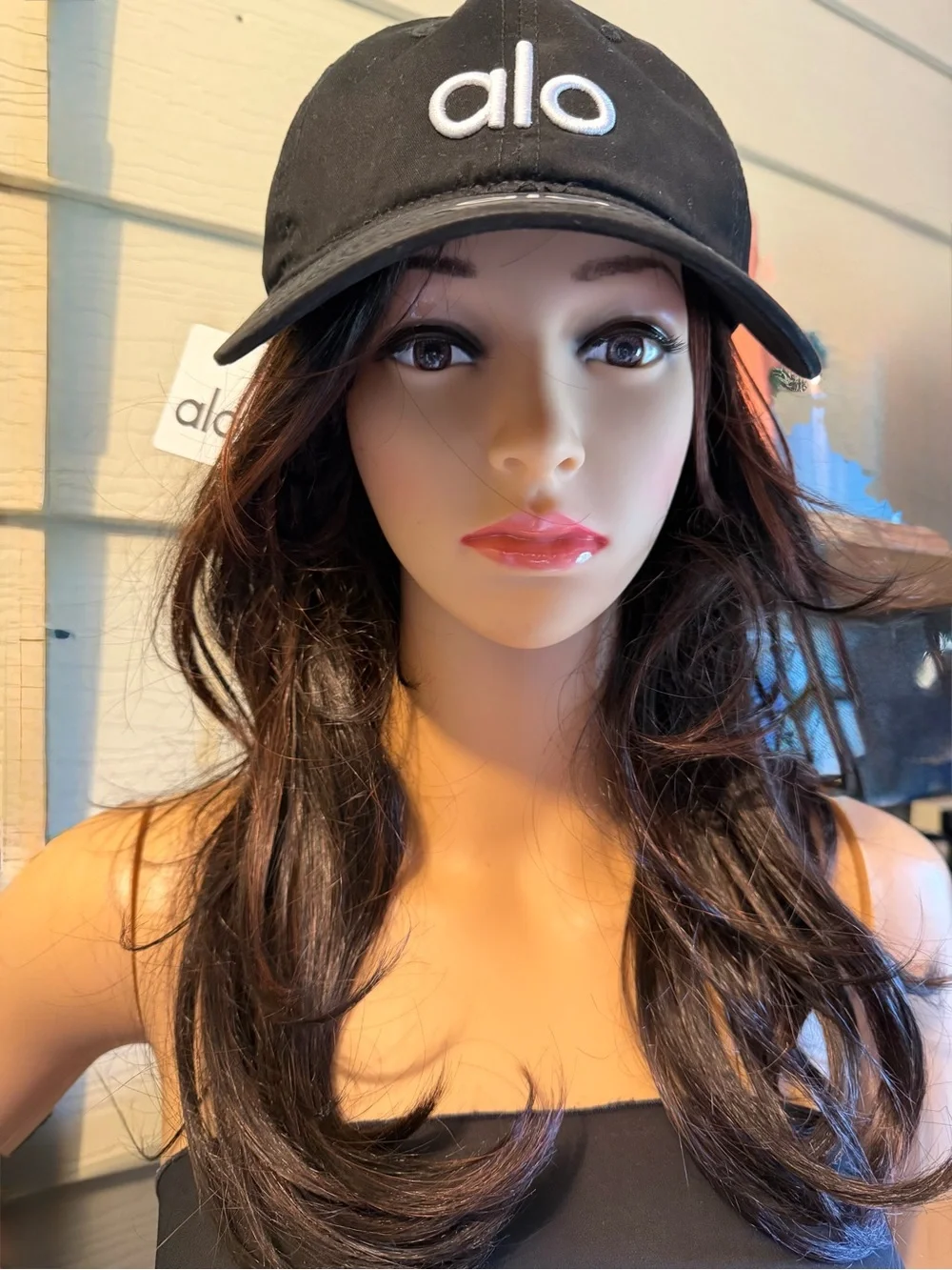 ALO Yoga Black Logo Baseball Cap